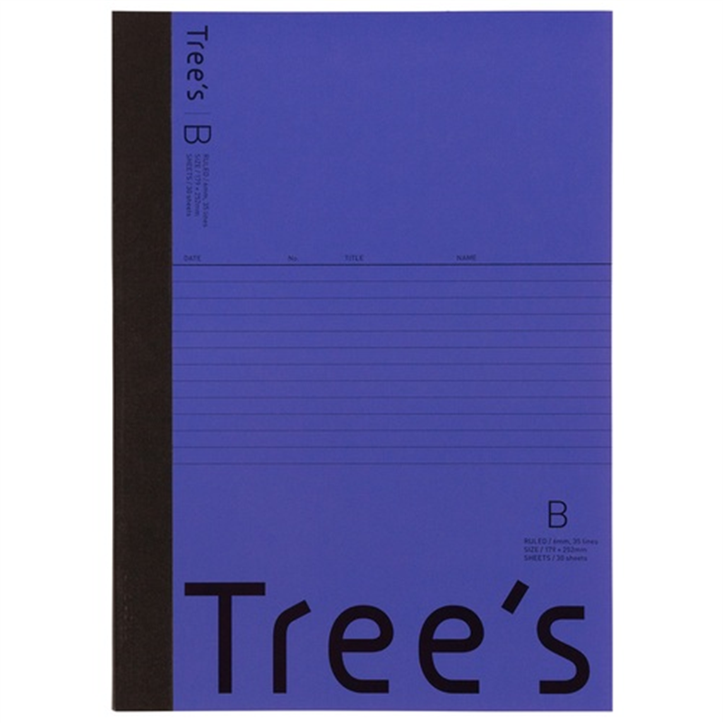 日本ノート Trees B5 B罫 30枚 ディープパープル  1個（ご注文単位1個）【直送品】