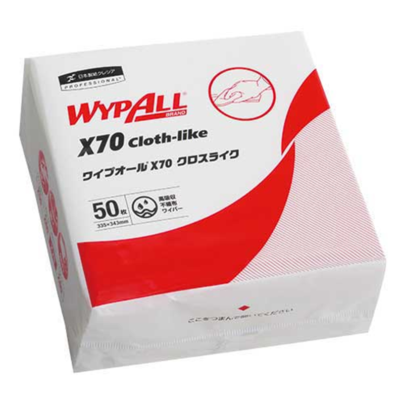 日本製紙クレシア ワイプオールX70クロスライク 4つ折り 50枚 1個（ご注文単位1個）【直送品】