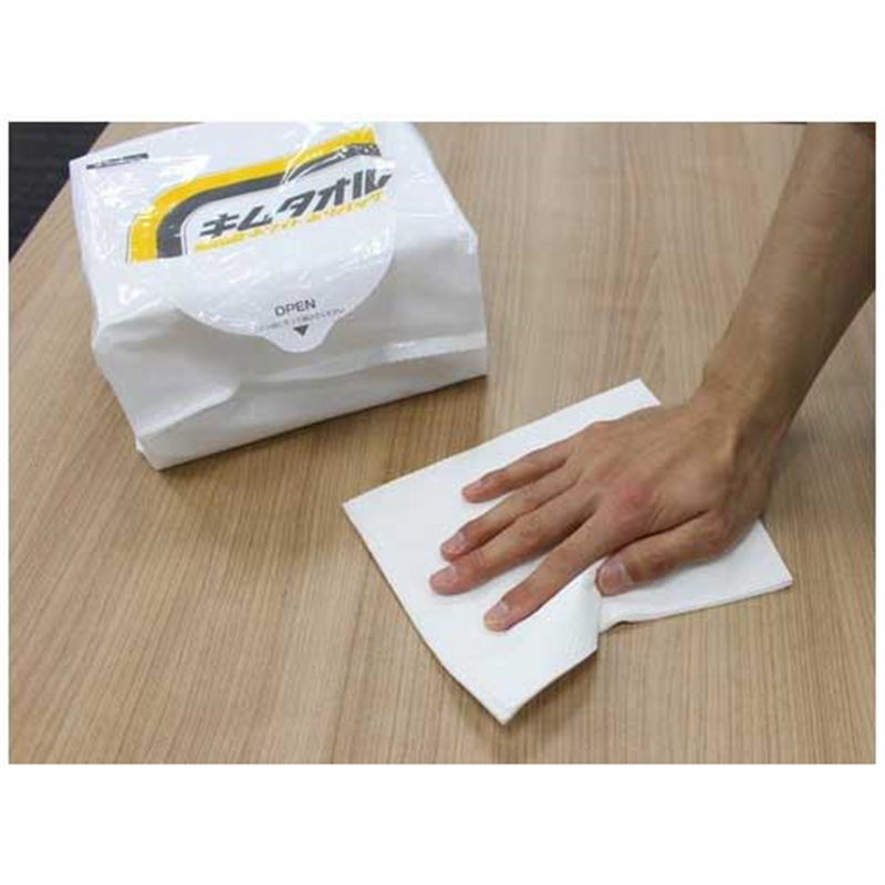 日本製紙クレシア キムタオル ホワイト ポリパック 50枚  1個（ご注文単位1個）【直送品】