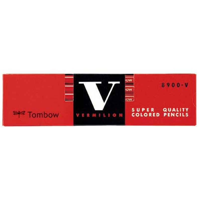 トンボ鉛筆 色鉛筆 8900V 朱  1個（ご注文単位1個）【直送品】
