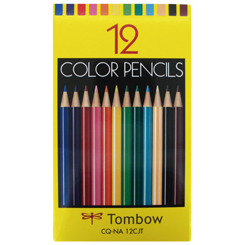 トンボ鉛筆 色鉛筆紙箱CQ-NA12CJT 12色  1個（ご注文単位1個）【直送品】