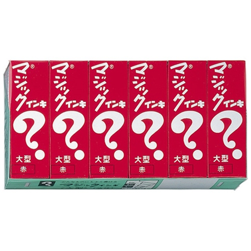 寺西化学工業 マジックインキ ML-T2-6P 大型 赤 6本  1個（ご注文単位1個）【直送品】