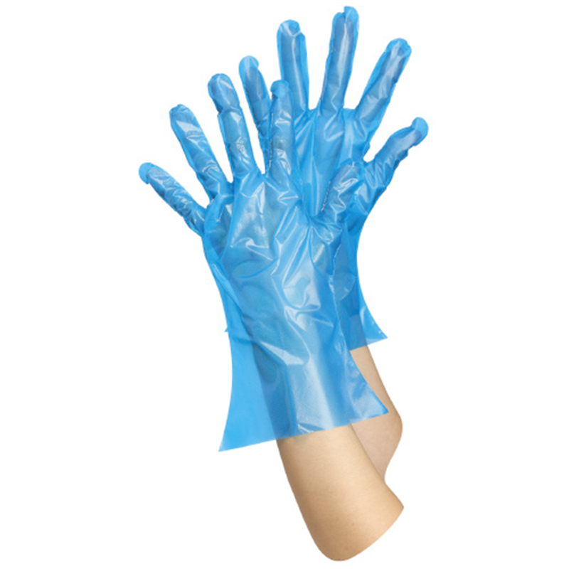 やなぎプロダクツ ポリエチレン手袋LD ブルー 100枚入 L  1個（ご注文単位1個）【直送品】