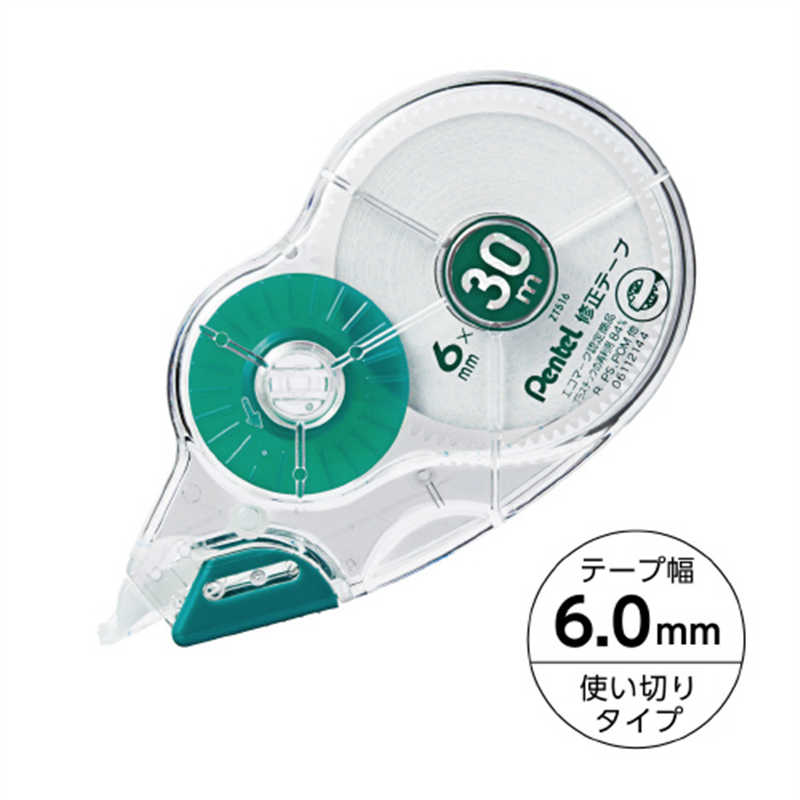 ぺんてる 修正テープ6mm×30m XZT516-W  1個（ご注文単位1個）【直送品】