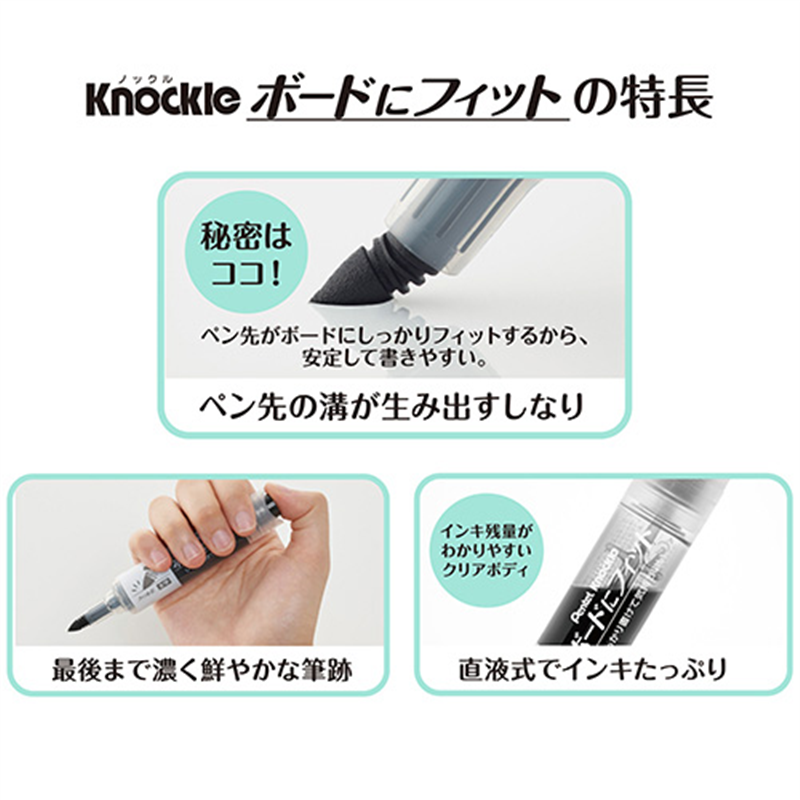 ぺんてる ボードマーカーノックル EMWL5SBF-D 中字緑 1個(ご注文単位1個)【直送品】