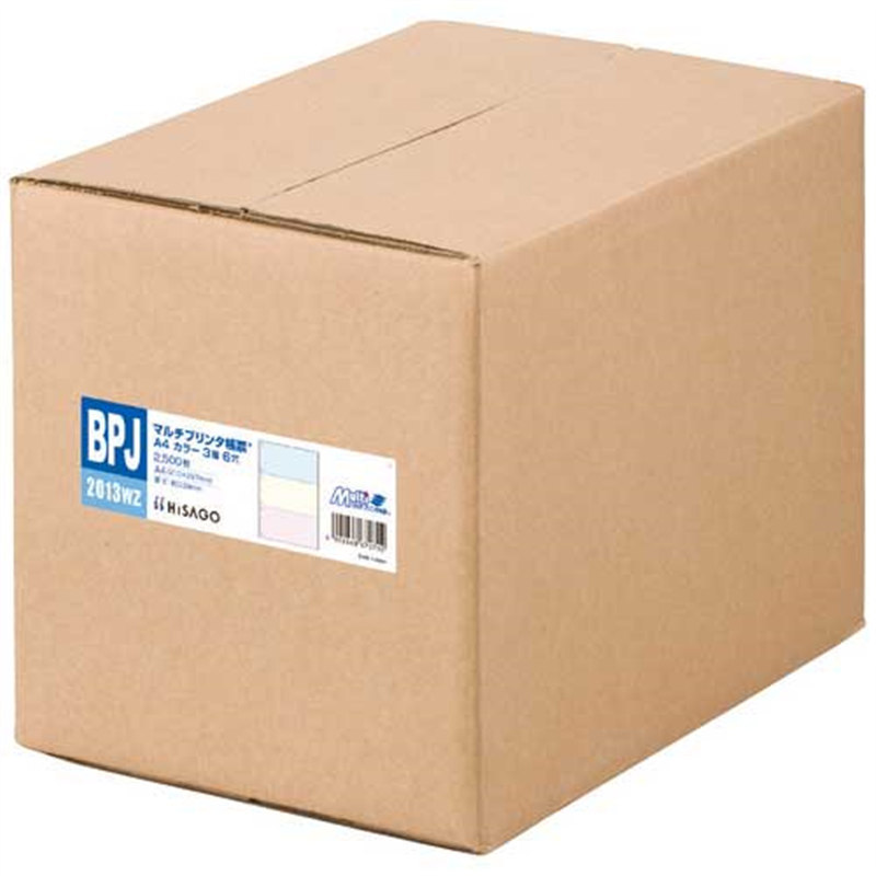 ヒサゴ プリンタ帳票限定 A4カラー2面4穴 2500枚  1個（ご注文単位1個）【直送品】