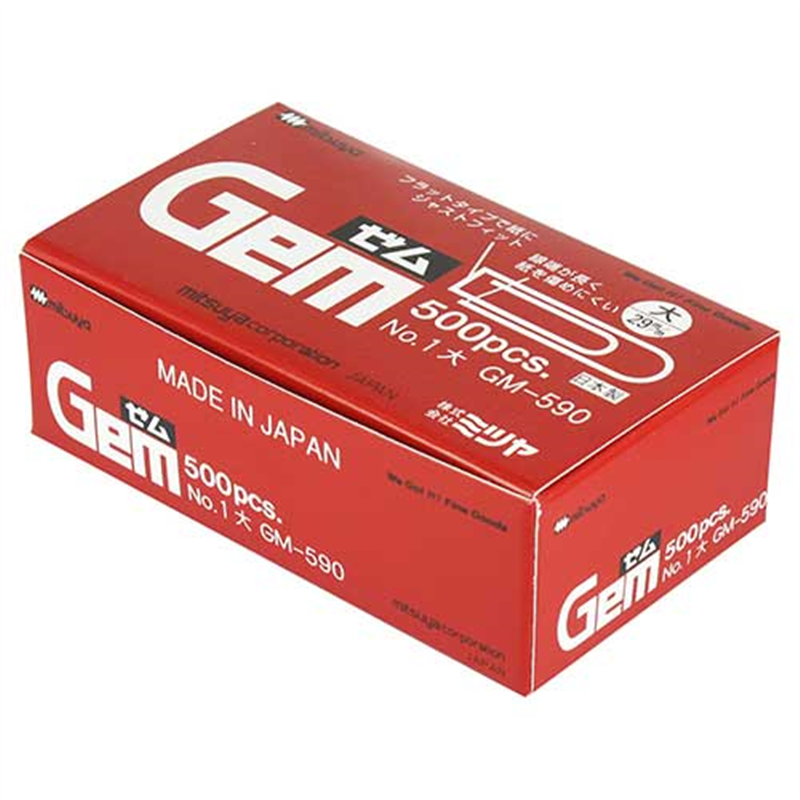 ミツヤ ゼムクリップ GM-590 大 500本 1個(ご注文単位1個)【直送品】