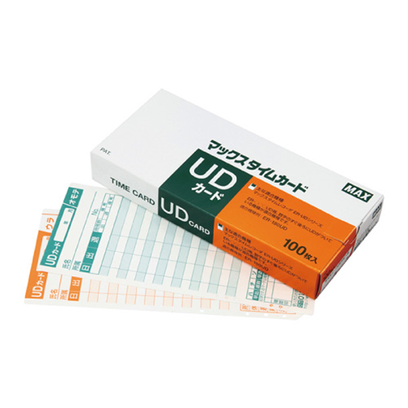 マックス タイムカード ER-UDカード 100枚入  1個（ご注文単位1個）【直送品】