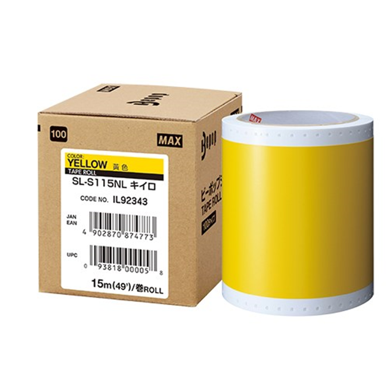 マックス ビーポップ標準シート100mmSL-S115NLキイロ 1個（ご注文単位1個）【直送品】