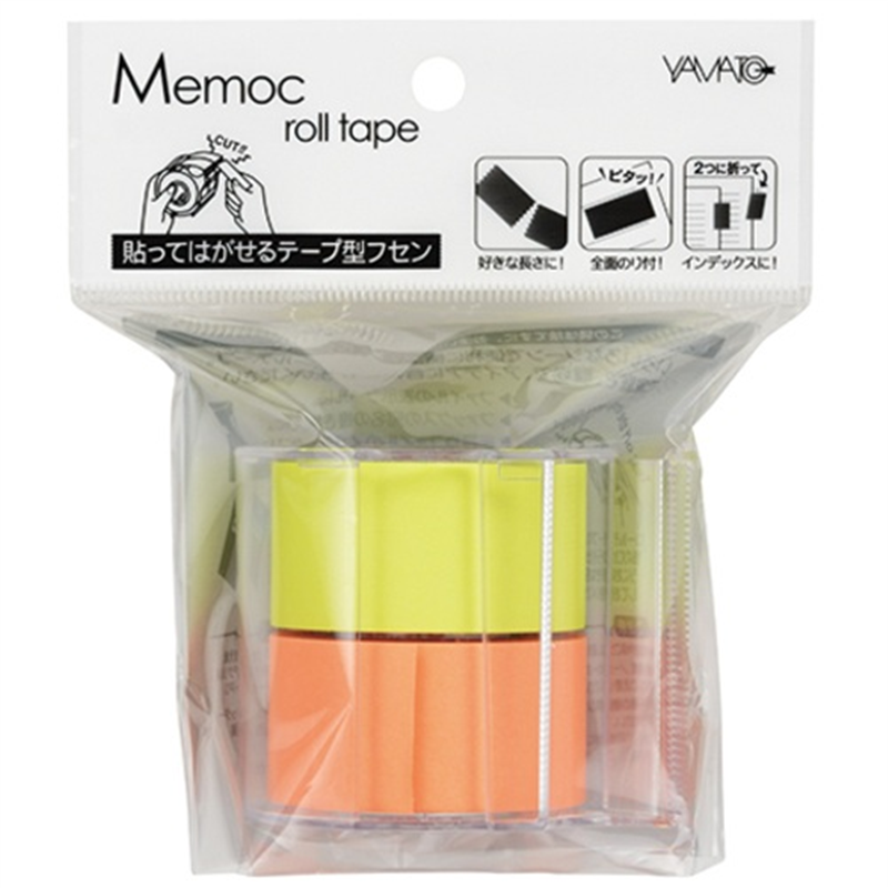 ヤマト メモックロールテープ 蛍光 NORK-25CH6C  1個（ご注文単位1個）【直送品】