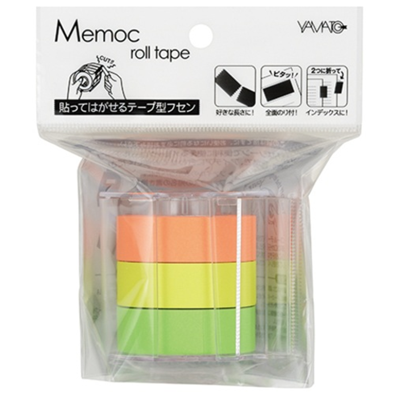 ヤマト メモックロールテープ 蛍光 RK-15CH-A  1個（ご注文単位1個）【直送品】