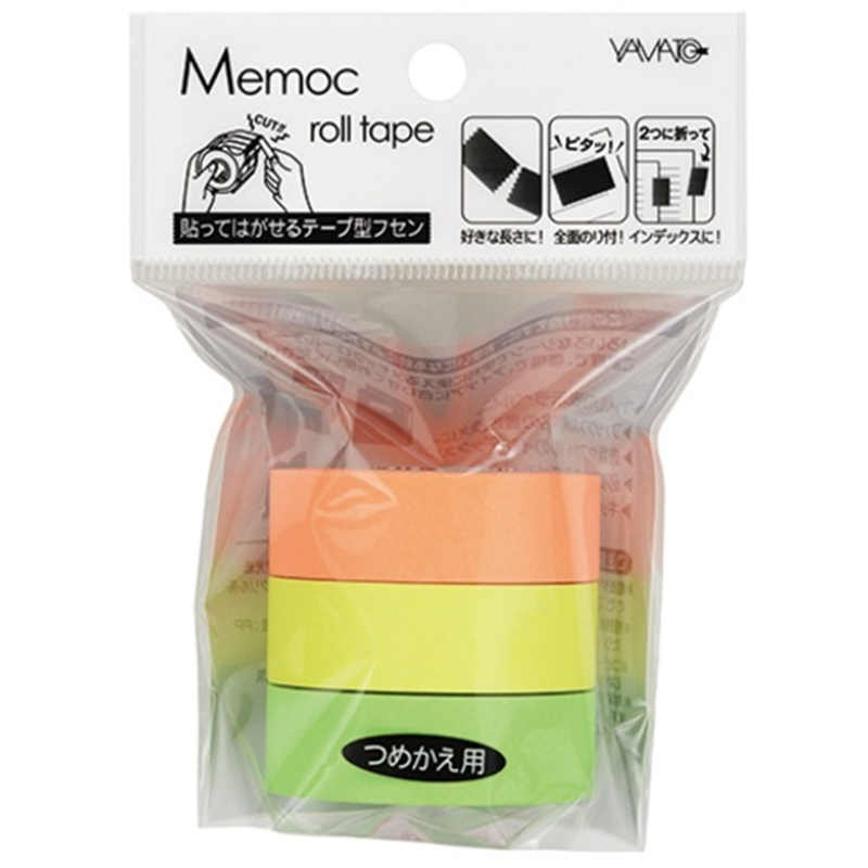 ヤマト メモックロール替テープ 蛍光 RK-15H-A  1個（ご注文単位1個）【直送品】
