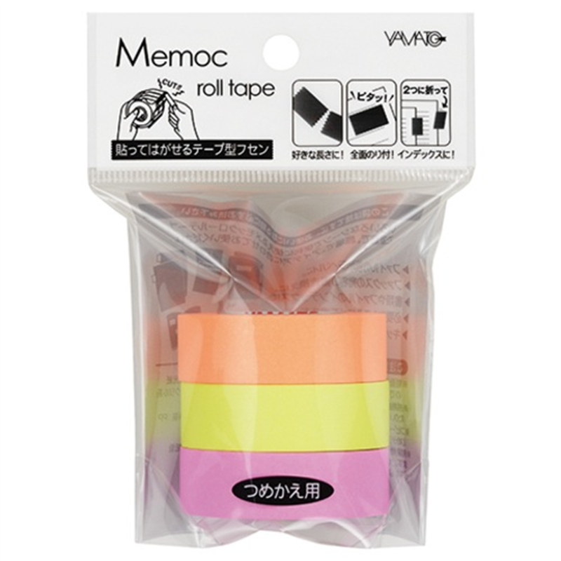 ヤマト メモックロール替テープ 蛍光 RK-15H-C 1個(ご注文単位1個)【直送品】