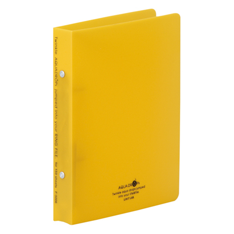 LIHITLAB ツイストリングファイルA5S F-5006-5 黄  1個（ご注文単位1個）【直送品】