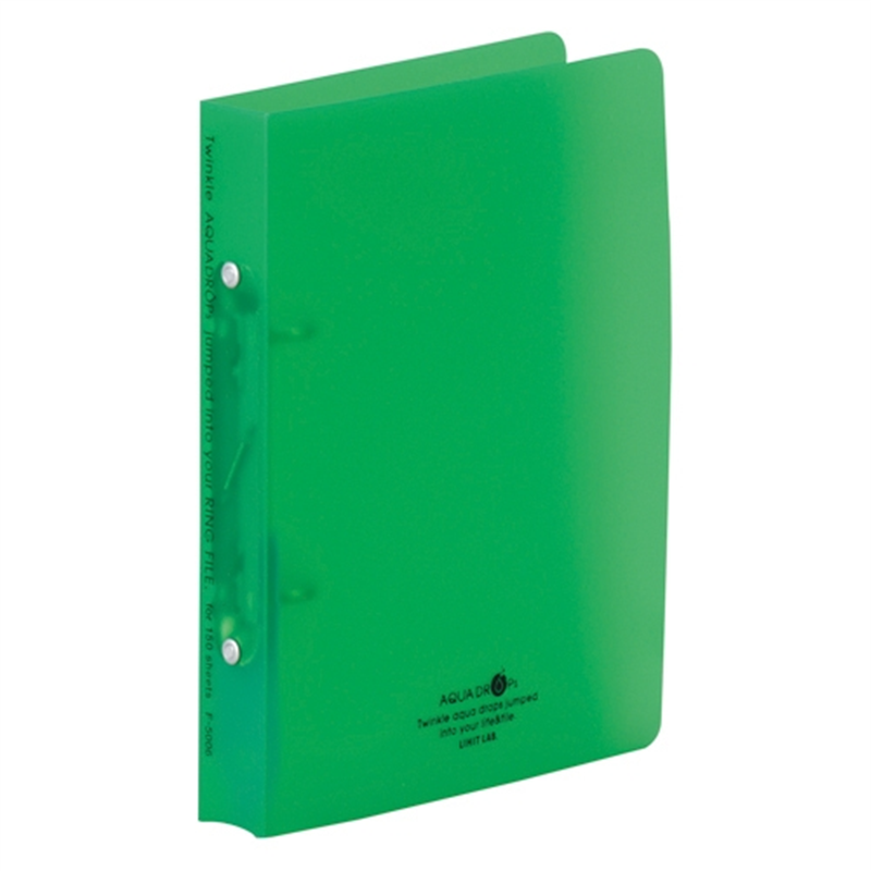 LIHITLAB ツイストリングファイルA5S F-5006-6 黄緑  1個（ご注文単位1個）【直送品】