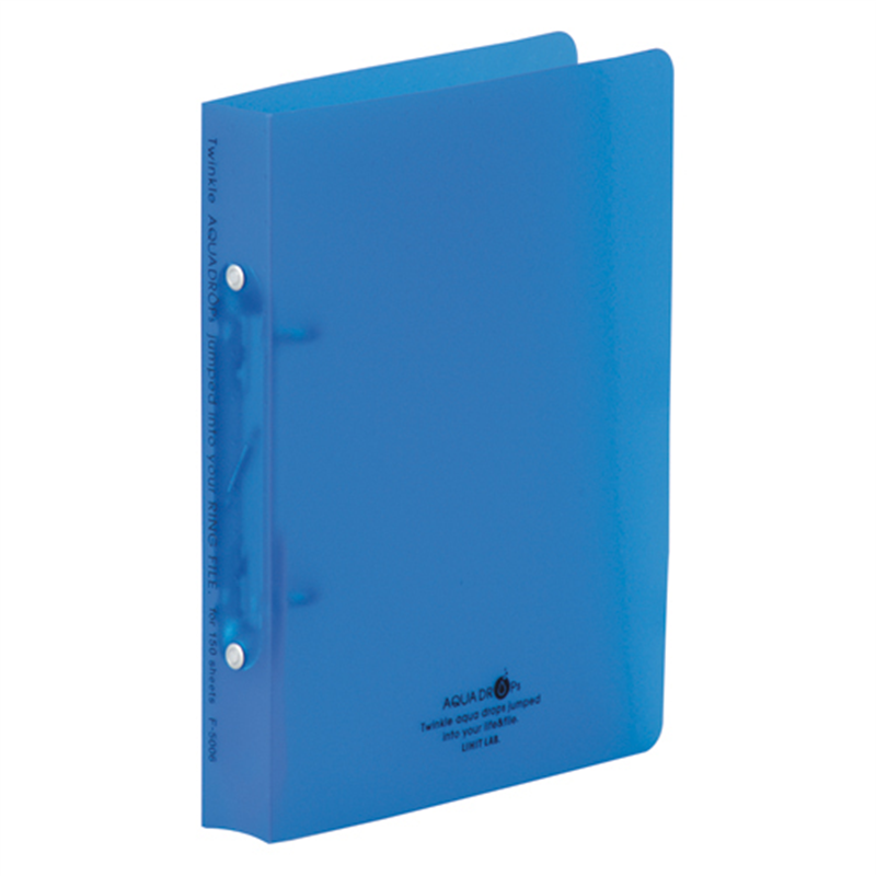 LIHITLAB ツイストリングファイルA5S F-5006-8 青  1個（ご注文単位1個）【直送品】