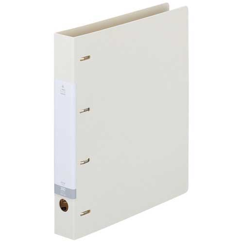 LIHITLAB D型リングファイル4穴A4S 白 G1270-0  1個（ご注文単位1個）【直送品】