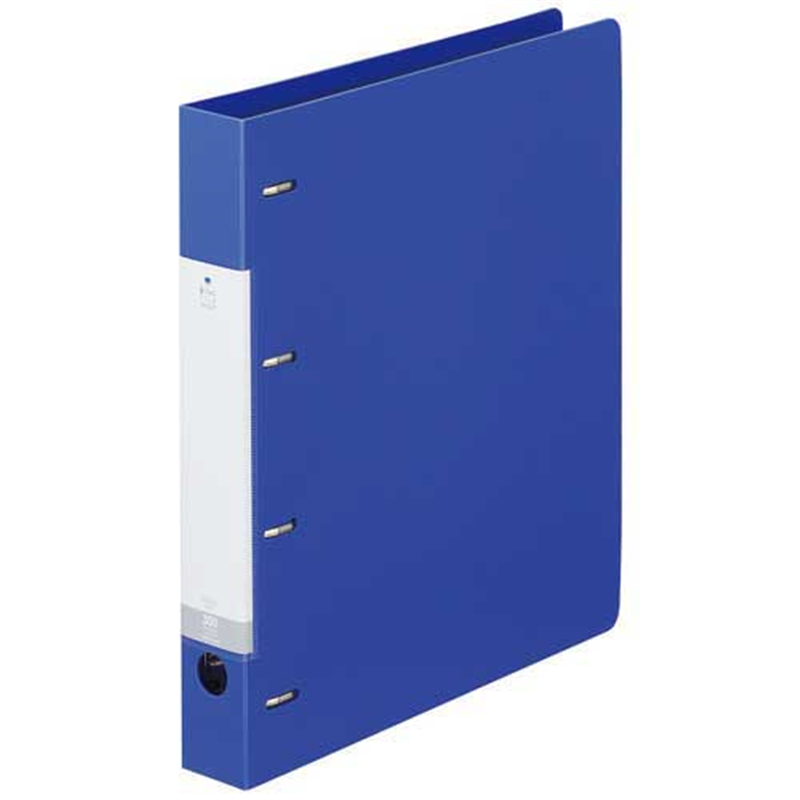 LIHITLAB D型リングファイル4穴A4S 青 G1270-8  1個（ご注文単位1個）【直送品】
