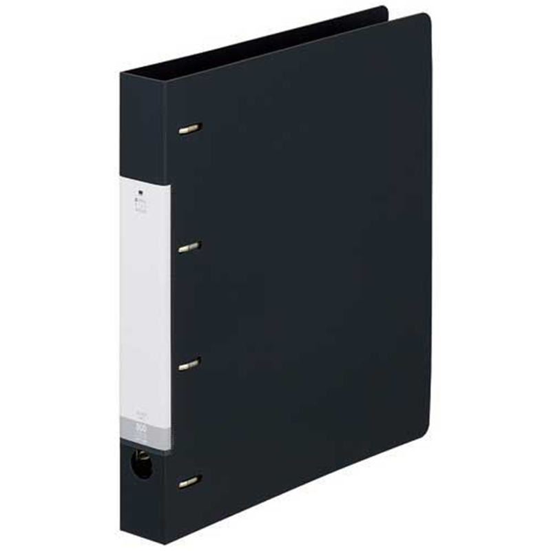 LIHITLAB D型リングファイル4穴A4S 黒 G1270-24  1個（ご注文単位1個）【直送品】
