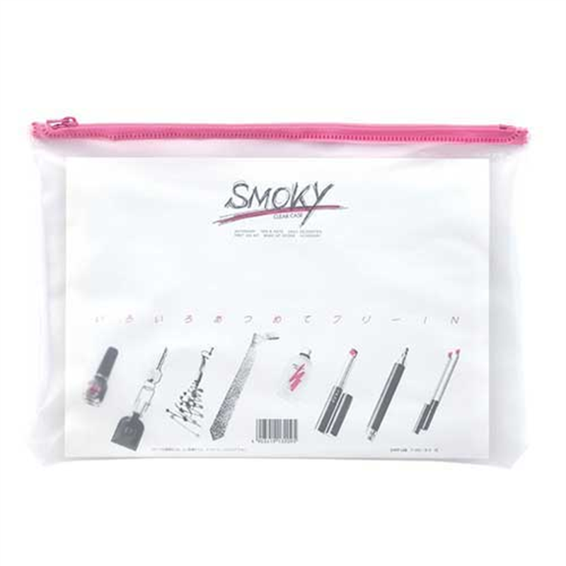 LIHITLAB クリヤーケース F-262 B5S マチなし 桃  1個（ご注文単位1個）【直送品】