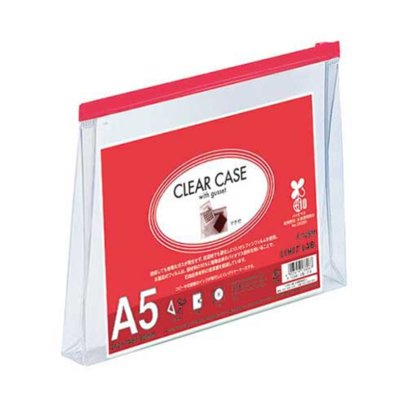 LIHITLAB クリヤーケース F-72SM A5S 赤  1個（ご注文単位1個）【直送品】