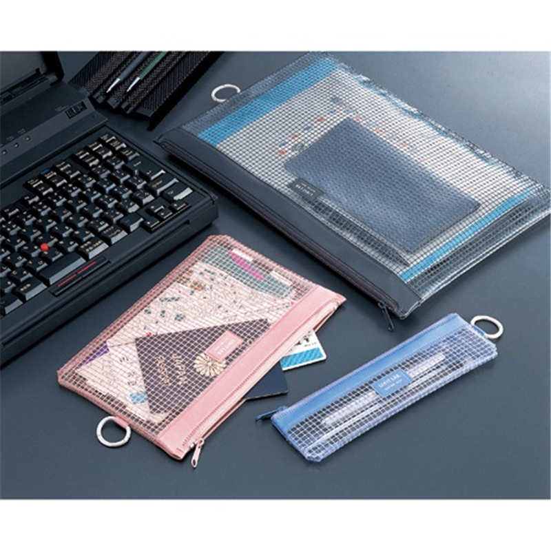 LIHITLAB メッシュケース F-246 A4 ブラック 1個(ご注文単位1個)【直送品】