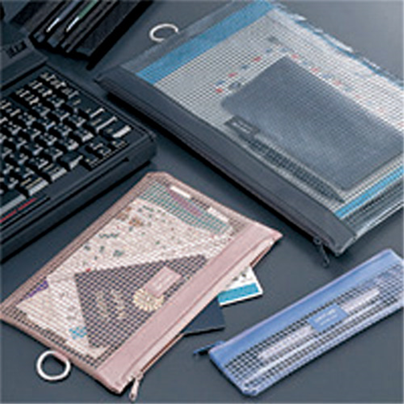 LIHITLAB メッシュケース F-246 A4 ローズピンク 1個(ご注文単位1個)【直送品】