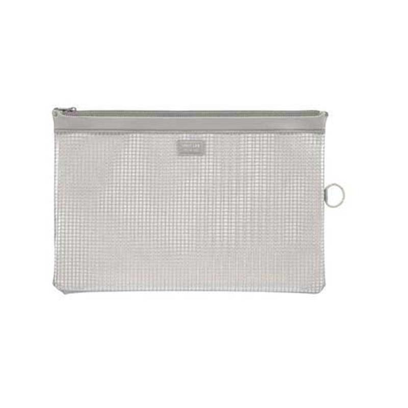 LIHITLAB メッシュケース F-246 A4 オフホワイト  1個（ご注文単位1個）【直送品】