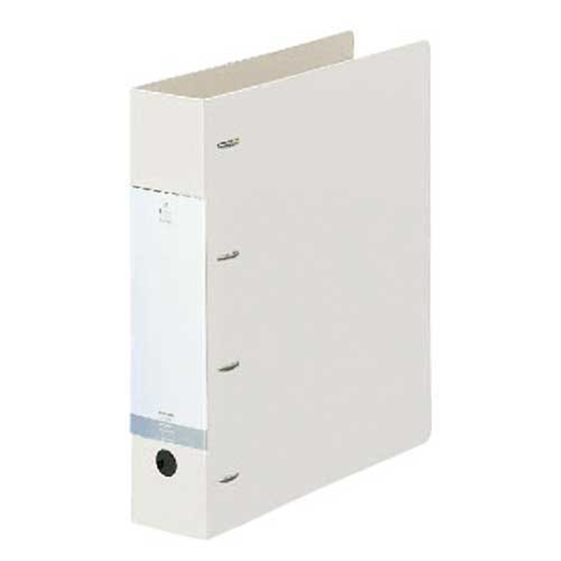 LIHITLAB D型リングファイル4穴A4S G1280-0 白  1個（ご注文単位1個）【直送品】