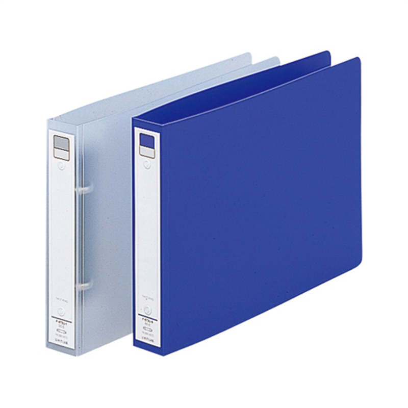 LIHITLAB リングファイル F-871U-8 A5E 36mm 青 1個(ご注文単位1個)【直送品】