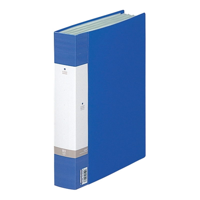 LIHITLAB クリヤーブック リクエスト80P G3204-8 青  1個（ご注文単位1個）【直送品】
