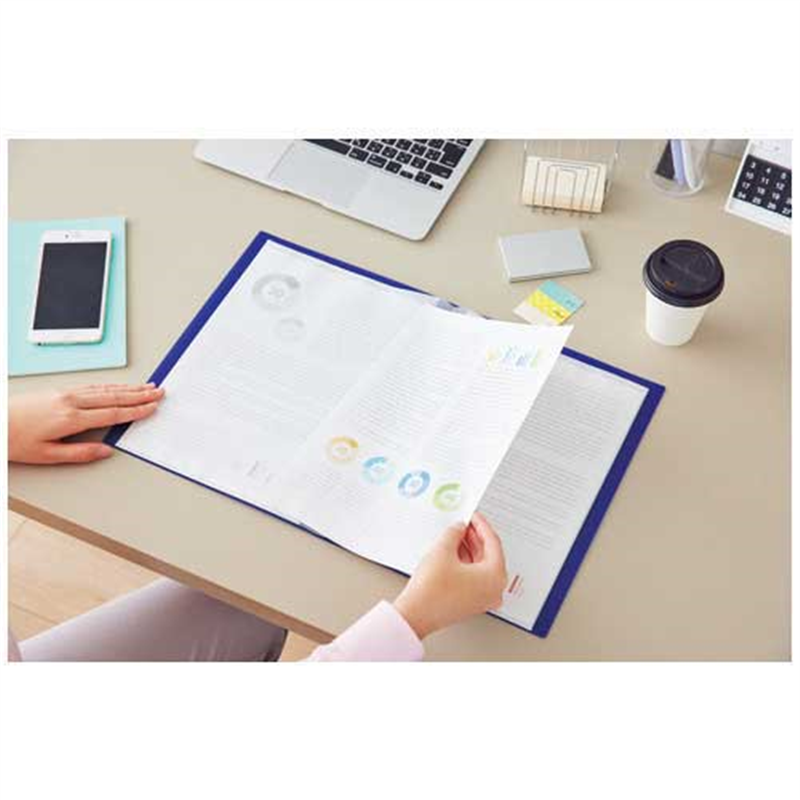 LIHITLAB クリヤーブックサイドベンツ20P N-6004-16  1個（ご注文単位1個）【直送品】