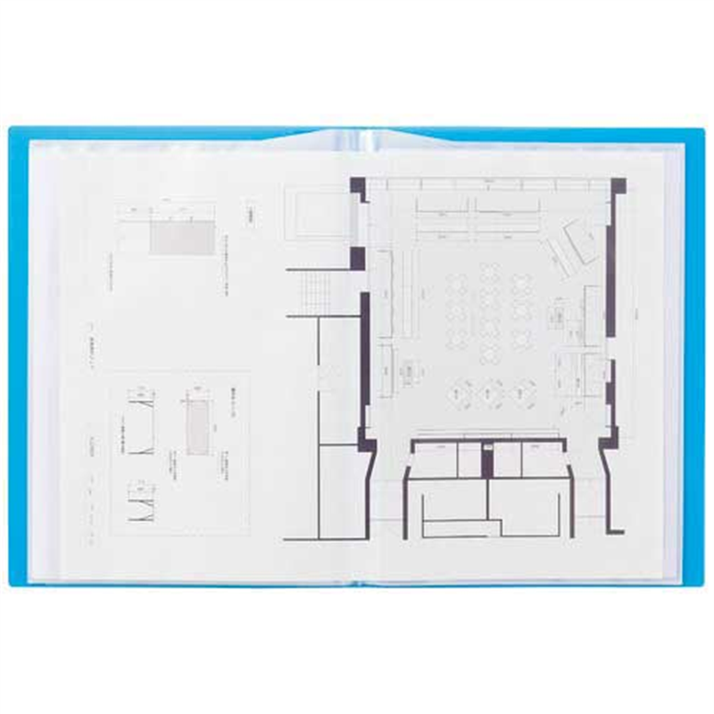 LIHITLAB クリヤーブックサイドベンツ20P N-6004-16  1個（ご注文単位1個）【直送品】