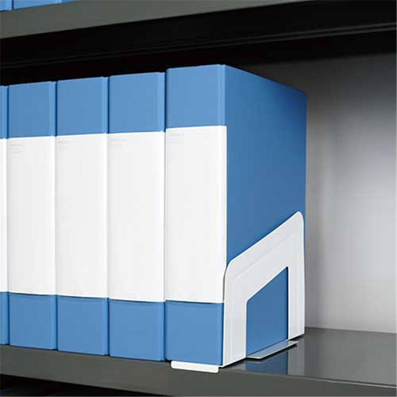 LIHITLAB ブックエンド(マグネット付) A-7350-0 白  1個（ご注文単位1個）【直送品】