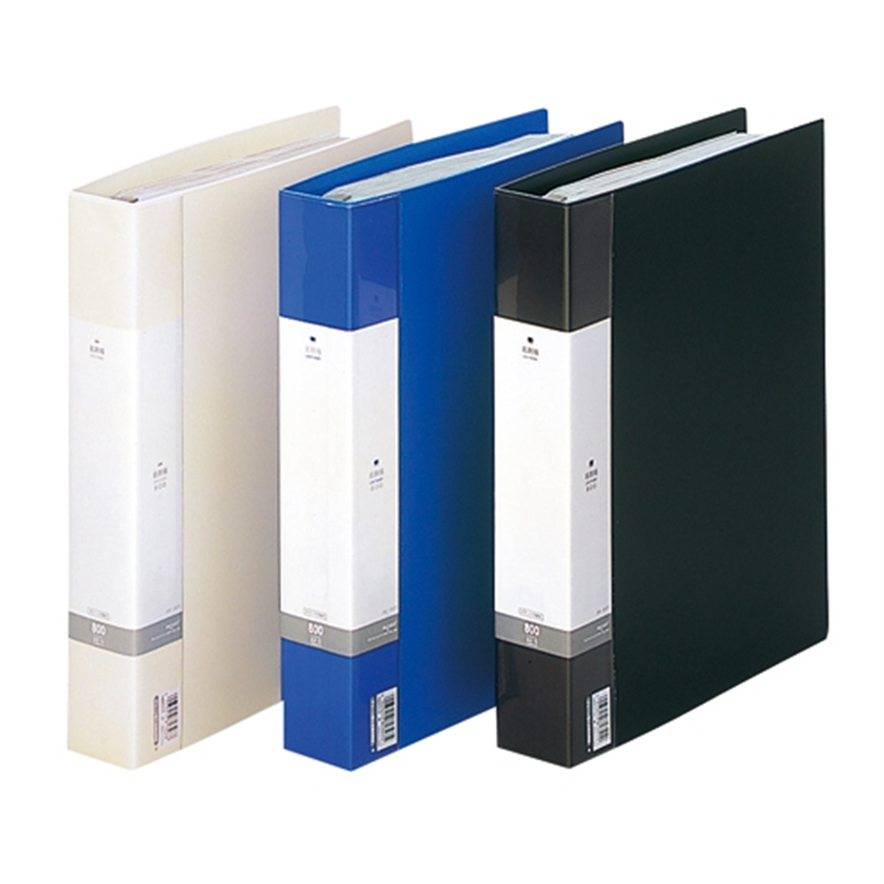 LIHITLAB 名刺帳 G8803-8 800名 A4 30穴 青 1個(ご注文単位1個)【直送品】