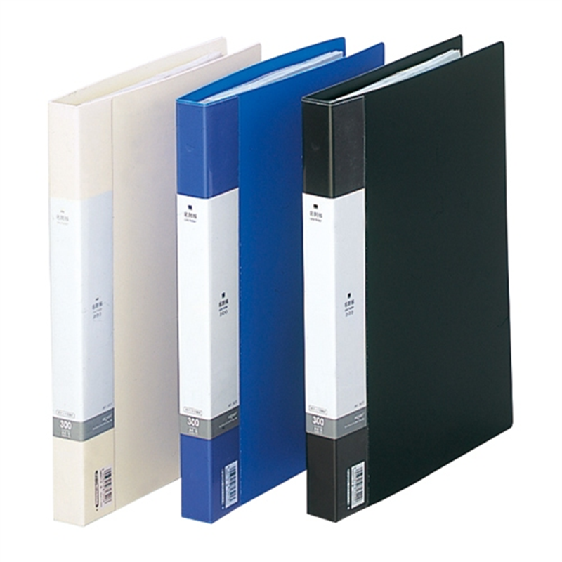 LIHITLAB 名刺帳 G8801-24 300名 A4 30穴 黒 1個(ご注文単位1個)【直送品】