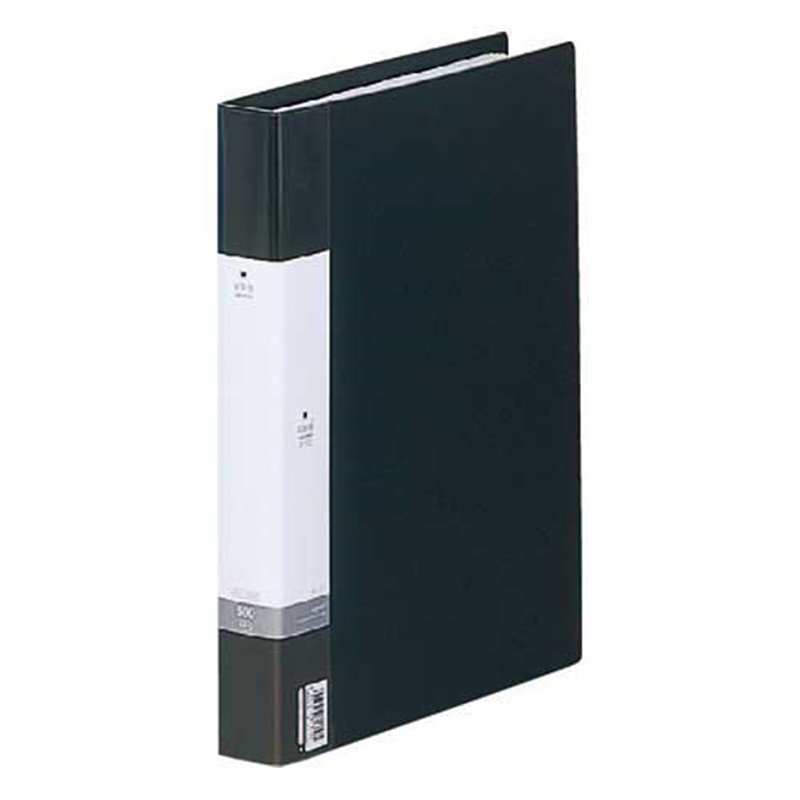 LIHITLAB 名刺帳 G8802-24 500名 A4 30穴 黒  1個（ご注文単位1個）【直送品】