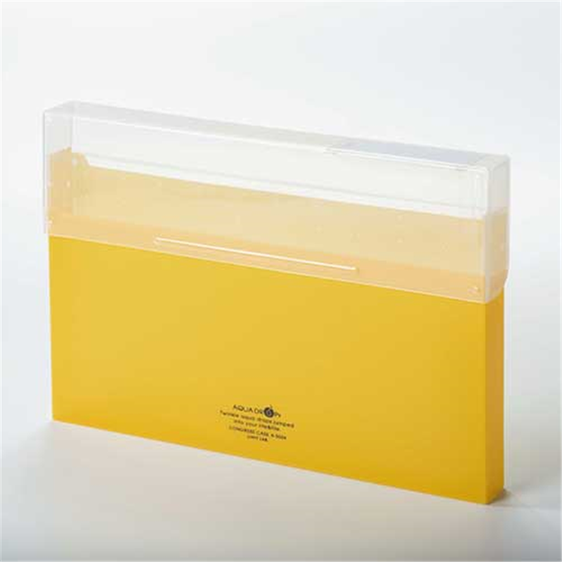 LIHITLAB コングレスケース厚型 A-5024-5 黄  1個（ご注文単位1個）【直送品】