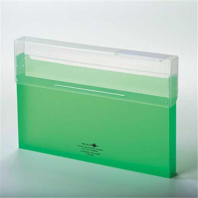 LIHITLAB コングレスケース厚型 A-5024-6 黄緑  1個（ご注文単位1個）【直送品】