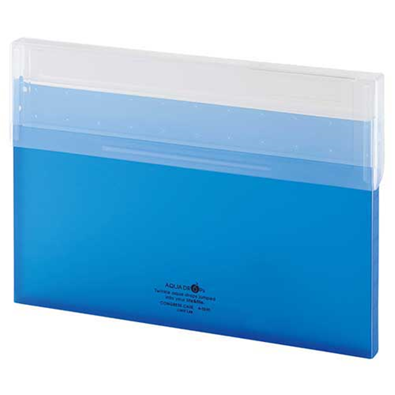LIHITLAB コングレスケース薄型 A-5035-8 青  1個（ご注文単位1個）【直送品】