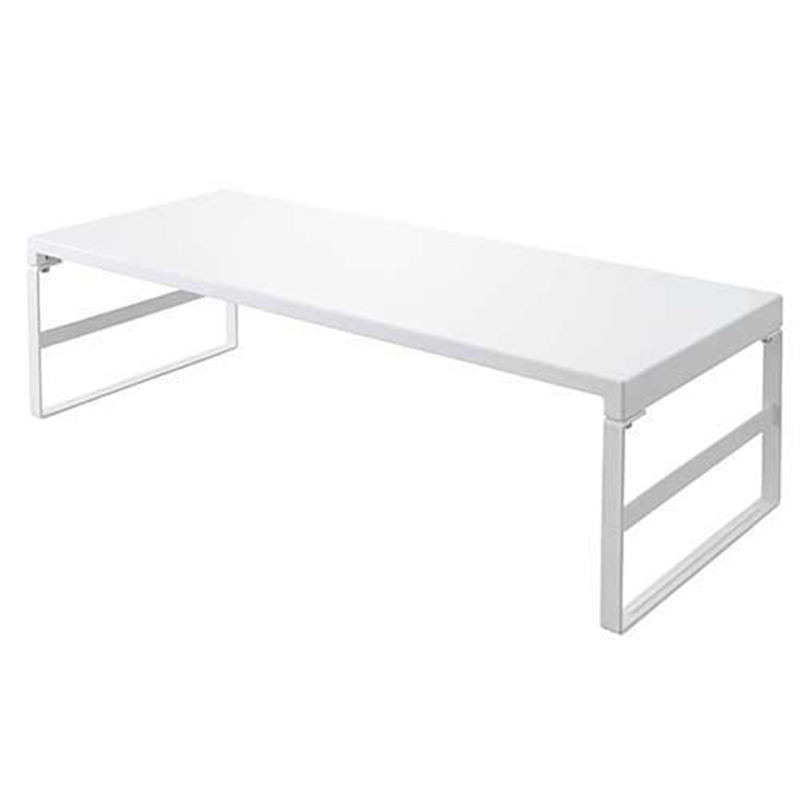 LIHITLAB 机上台590mmハイ A-7333-0 白  1個（ご注文単位1個）【直送品】