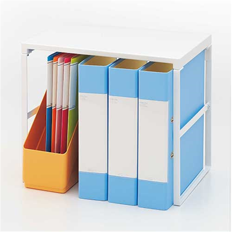 LIHITLAB 机上台390mm トールタイプ A-7335-0 白  1個（ご注文単位1個）【直送品】