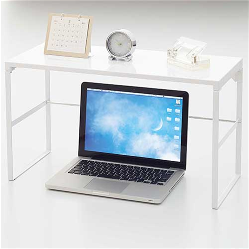 LIHITLAB 机上台590mm トールタイプ A-7336-0 白 1個(ご注文単位1個)【直送品】