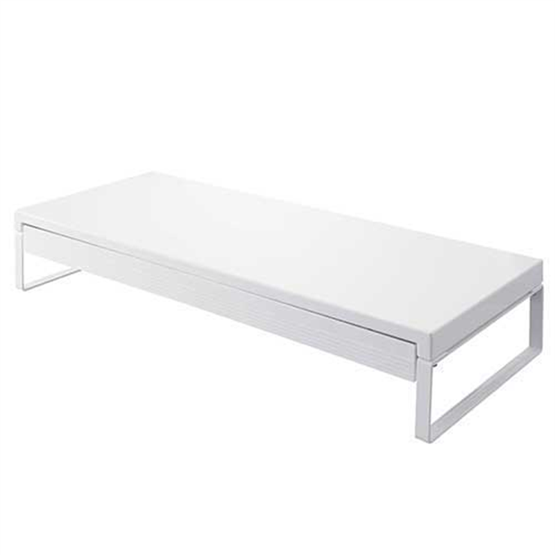 LIHITLAB 机上台590mm 引出し付 A-7338-0 白  1個（ご注文単位1個）【直送品】