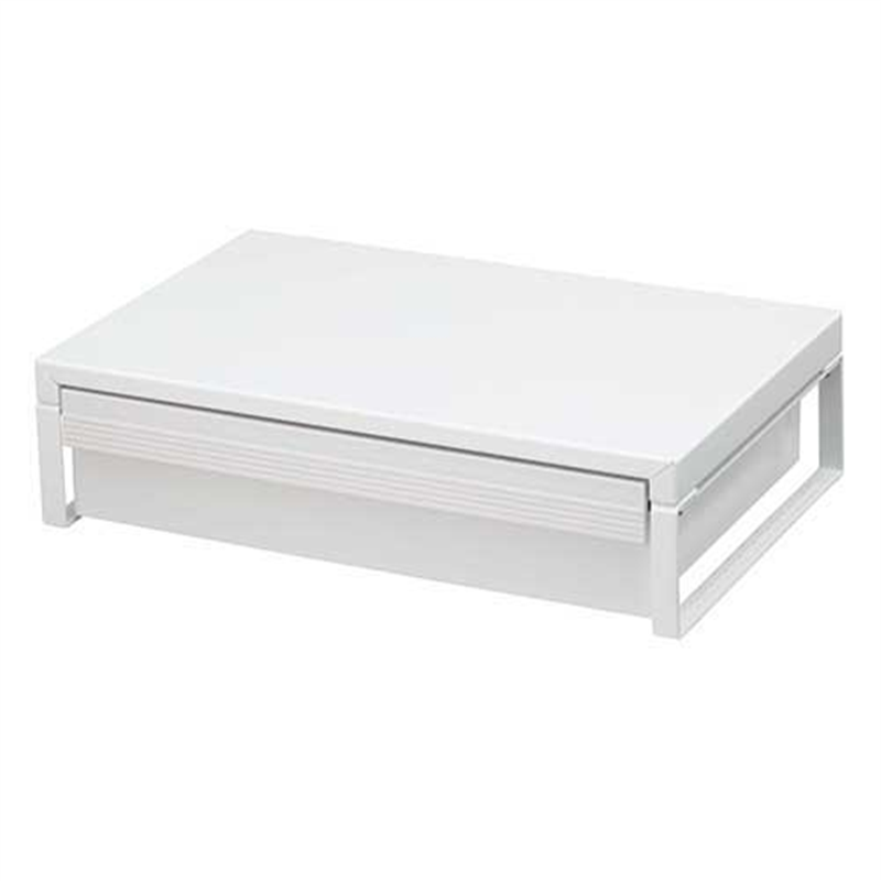 LIHITLAB 机上台390mm引出付 白 A-7341-0  1個（ご注文単位1個）【直送品】