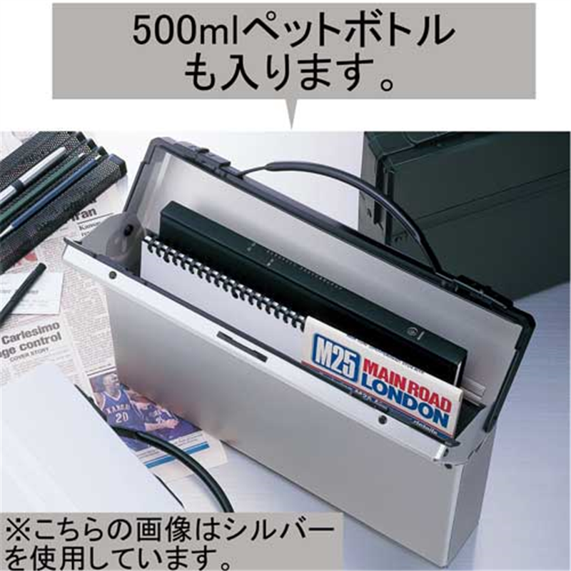 LIHITLAB ダレスバッグ A-660-26 A4 シルバー 1個(ご注文単位1個)【直送品】