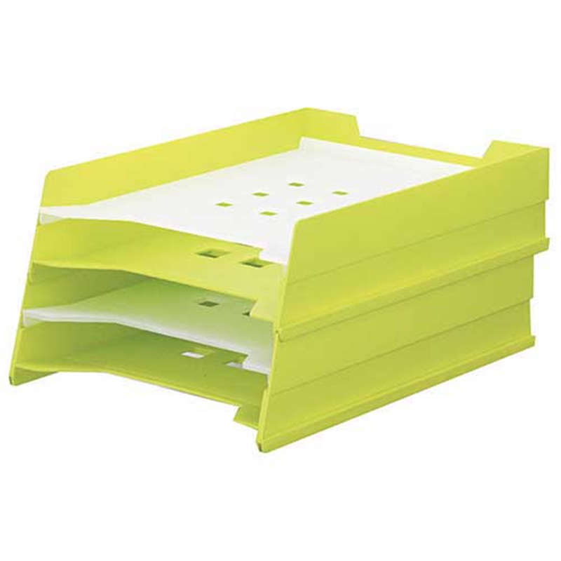 LIHITLAB マルチレタートレー A-7300-6 黄緑 1個(ご注文単位1個)【直送品】