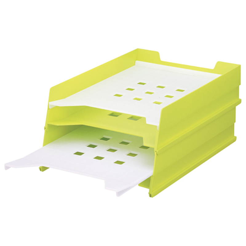 LIHITLAB マルチレタートレー A-7300-6 黄緑 1個(ご注文単位1個)【直送品】