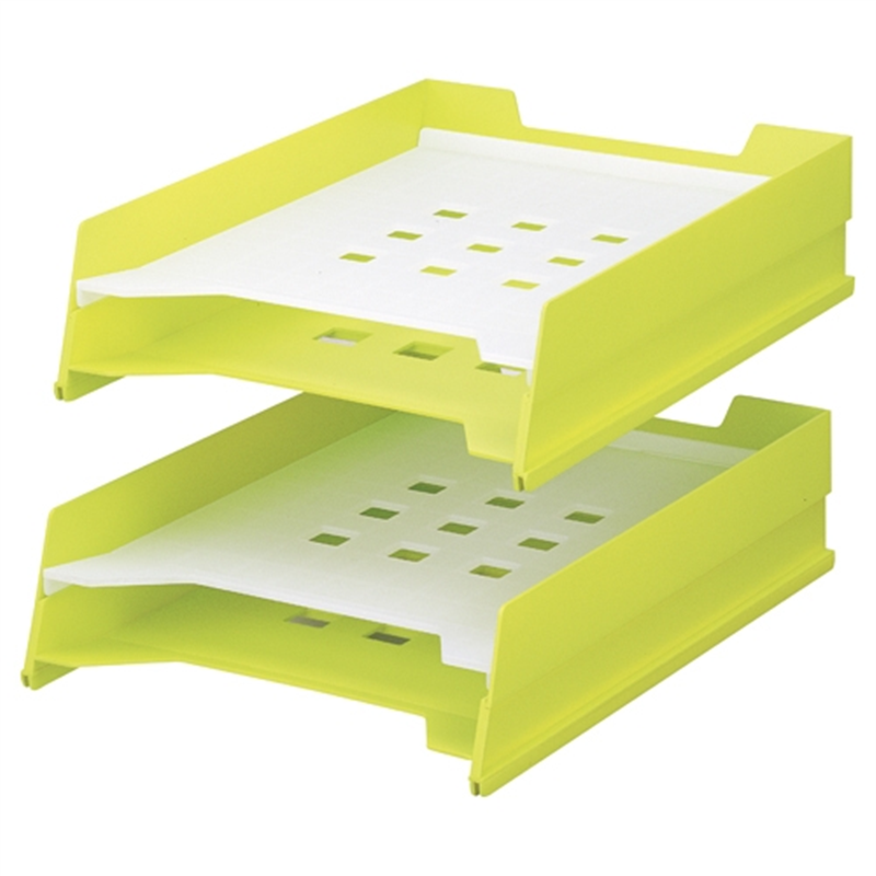 LIHITLAB マルチレタートレー A-7300-6 黄緑 1個(ご注文単位1個)【直送品】