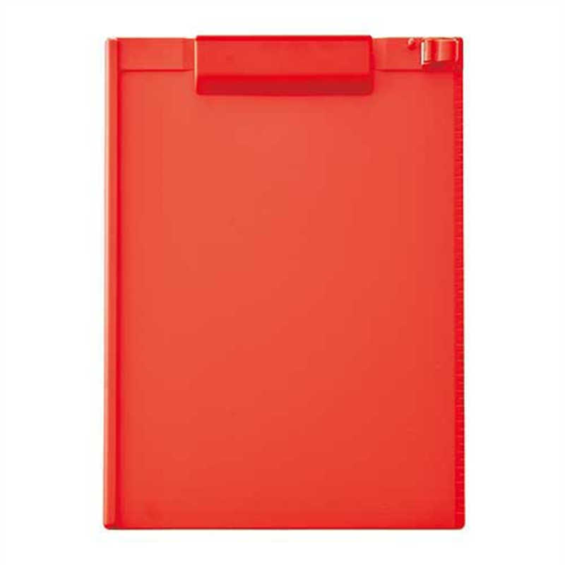 LIHITLAB 抗菌クリップボード A7940-3 レッド 1個(ご注文単位1個)【直送品】